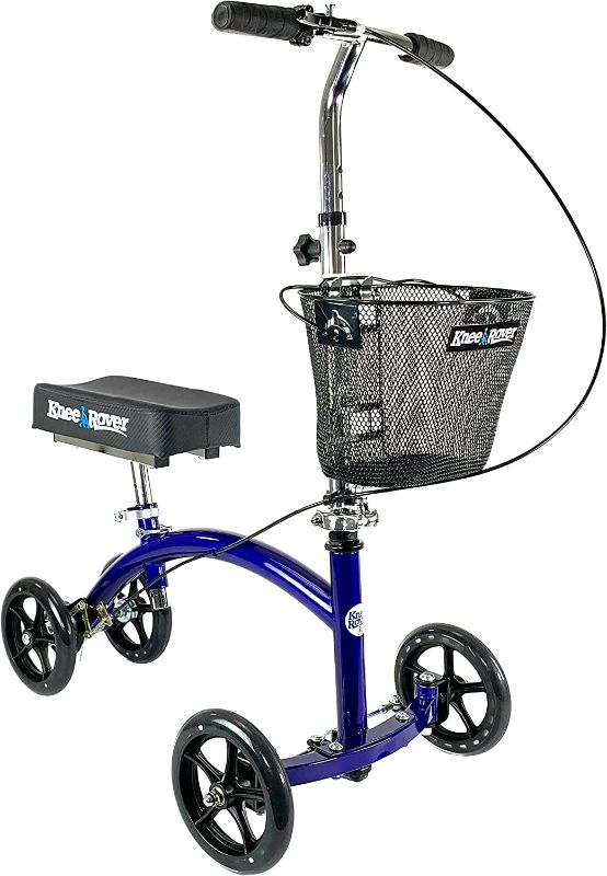 Photo 1 of [Like new] KneeRover Deluxe Steerable Knee Walker Knee Scooter in Blue
