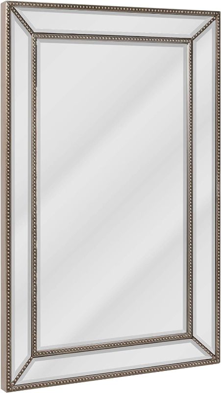Photo 1 of [Damaged] Head West Champagne Silver Metro Beaded Mirror 70" x 22"