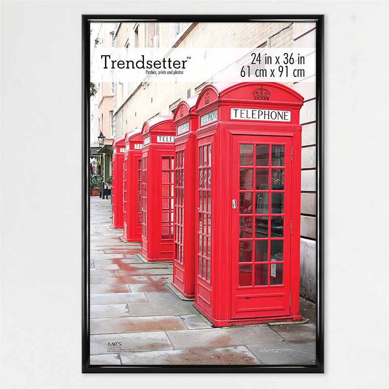 Photo 1 of [Damaged] MCS Trendsetter Poster Frame, Black, 24 x 36 in, Single
