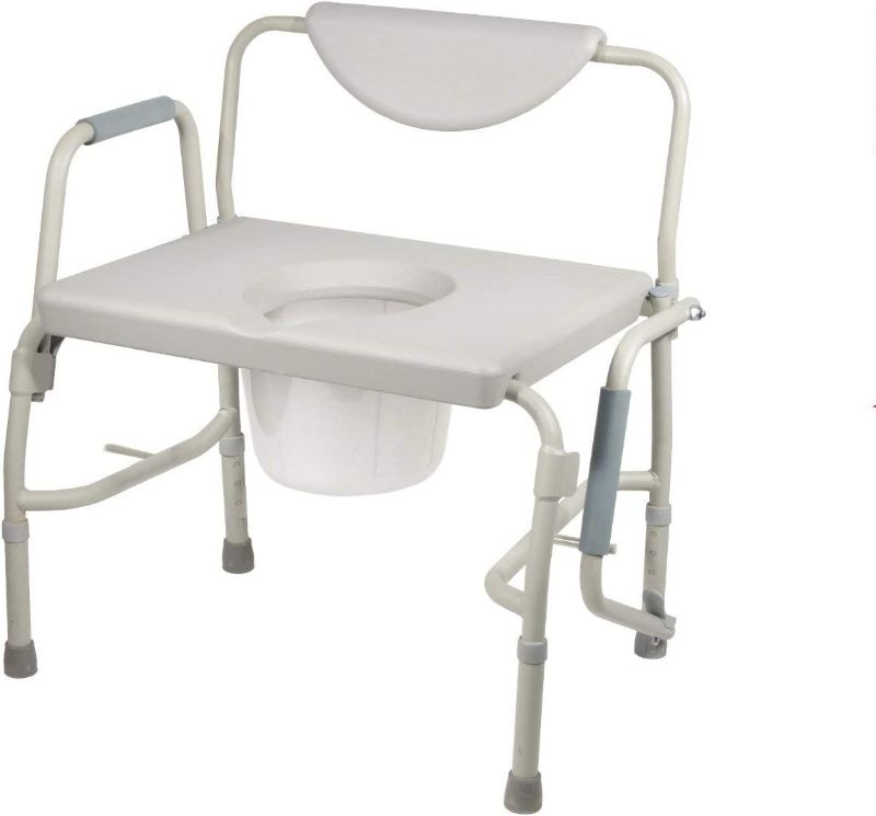 Photo 1 of [See Notes] HEALTHLINE Heavy Duty Drop Arm Bariatric Commode | Bedside Commode