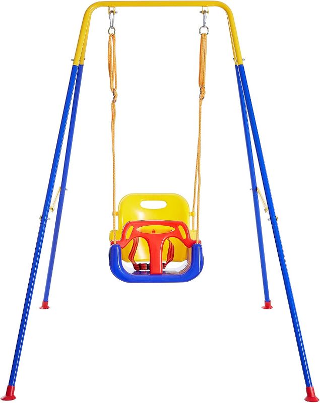 Photo 1 of **SEE NOTES**
FUNLIO 3-in-1 Swing Set for Toddler with 4 Sandbags, Heavy-Duty Kid Swing Set for Backyard, 