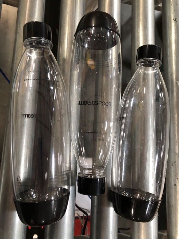 Photo 3 of (3x) SodaStream Black 1L Slim Carbonating Bottles 
