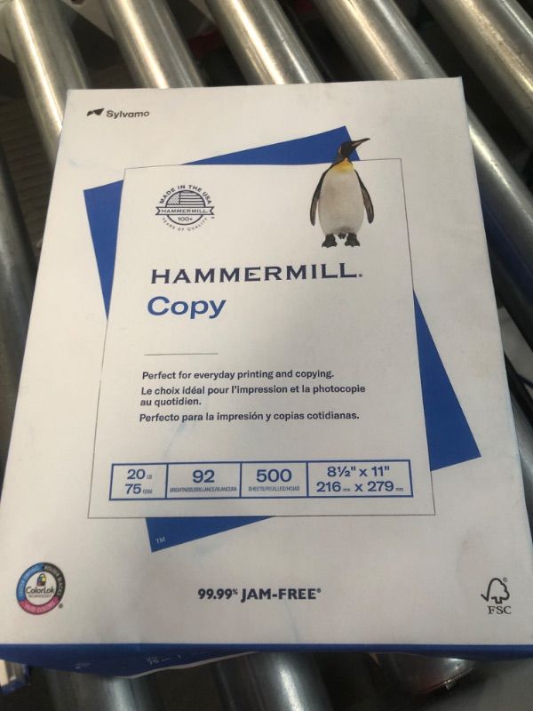 Photo 2 of Hammermill Printer Paper, 20 lb Copy Paper, 8.5 x 14 - 1 Ream (500 Shee