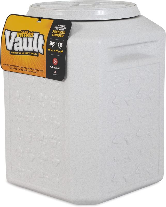 Photo 2 of 
Gamma2 Vittles Vault Pet Food Storage Container, 35 Pounds,Off-white
