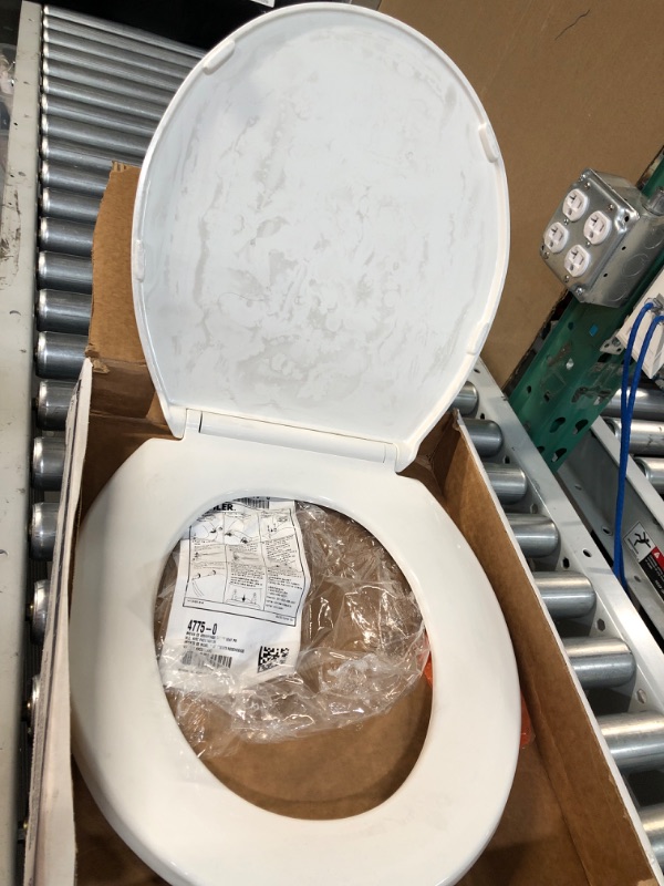 Photo 3 of **rounded not elongated**
Kohler K-20110-0 Brevia Toilet Seat with Grip-Tight Bumpers, Quiet-Close Seat,