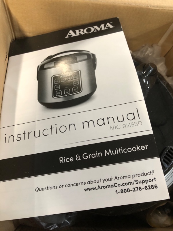 Photo 2 of **MISSING THE BOWL**
Aroma Housewares ARC-914SBD Digital Cool-Touch Rice Grain Cooker and Food Steamer, 