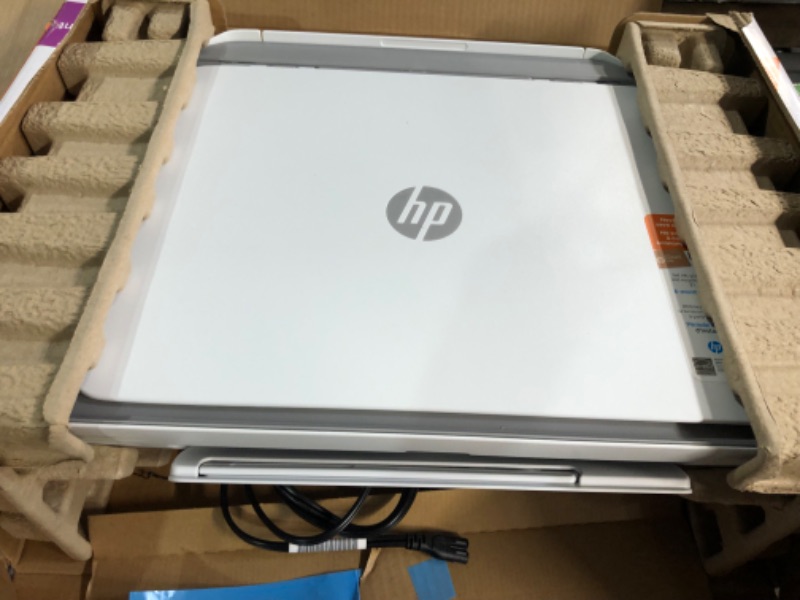 Photo 3 of UNTESTED DeskJet Wireless Inkjet Printer with 6 months of Instant Ink Included with HP+