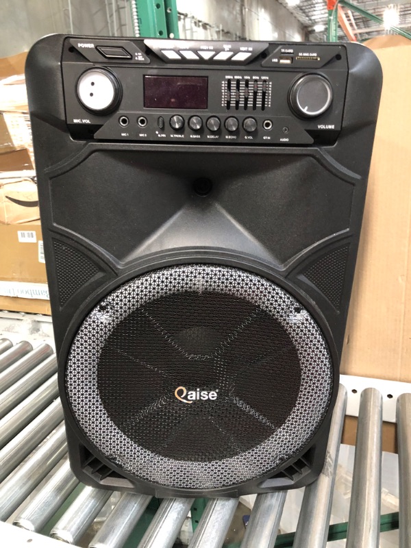 Photo 4 of QAISE Portable PA System with Wireless Mic - Bluetooth Party Boombox Speaker & Karaoke Machine with Lights