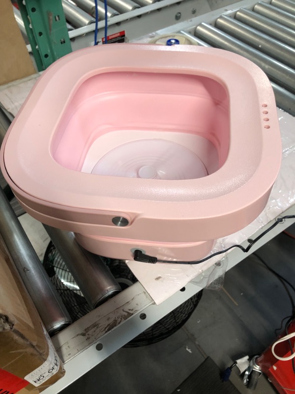 Photo 5 of **USED**
MOYU Mini Portable Bucket Washer Foldable Washing Machine Pink US Plug 110 v