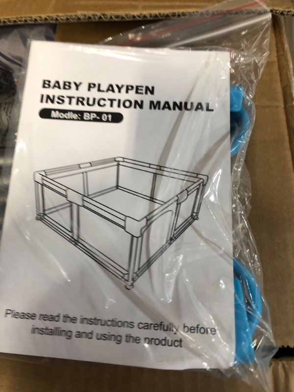 Photo 1 of Baby Playpen for Toddler, Large Playard,Dark Grey
