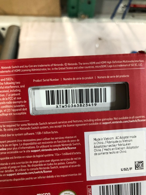 Photo 4 of ***FOR PARTS ONLY - SEE NOTES*** 
Nintendo Switch – OLED Model w/ Neon Red & Neon Blue Joy-Con Neon Blue and Red Console