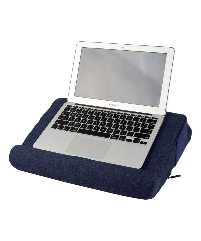 Photo 1 of The Duo Navy - Navy Dual-Angled Laptop & Tablet Pillow
