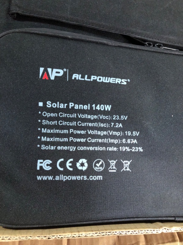 Photo 3 of ALLPOWERS 140W Portable Solar Panel Charger