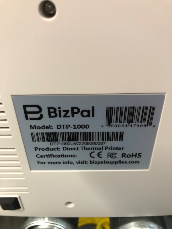 Photo 3 of BizPal DTP-1000 Direct Thermal Printer, High Speed 4x6 Label Printer, Supports Shipping Labels, Barcode Labels