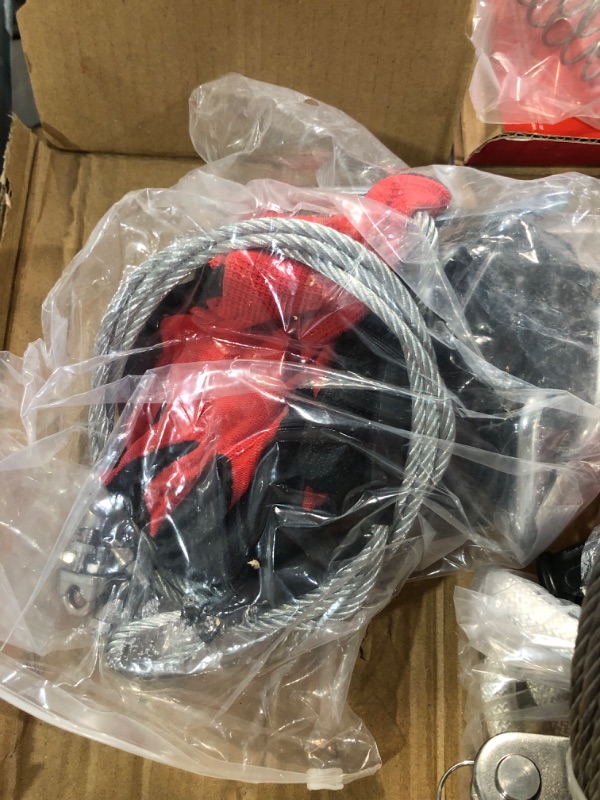 Photo 1 of EDOSTORY 120 Feet Zip Line Kit for Kids and Adult Up to 330lb with Stainless Steel Ziplines Spring Brake and Safety Harness, Red 120FT