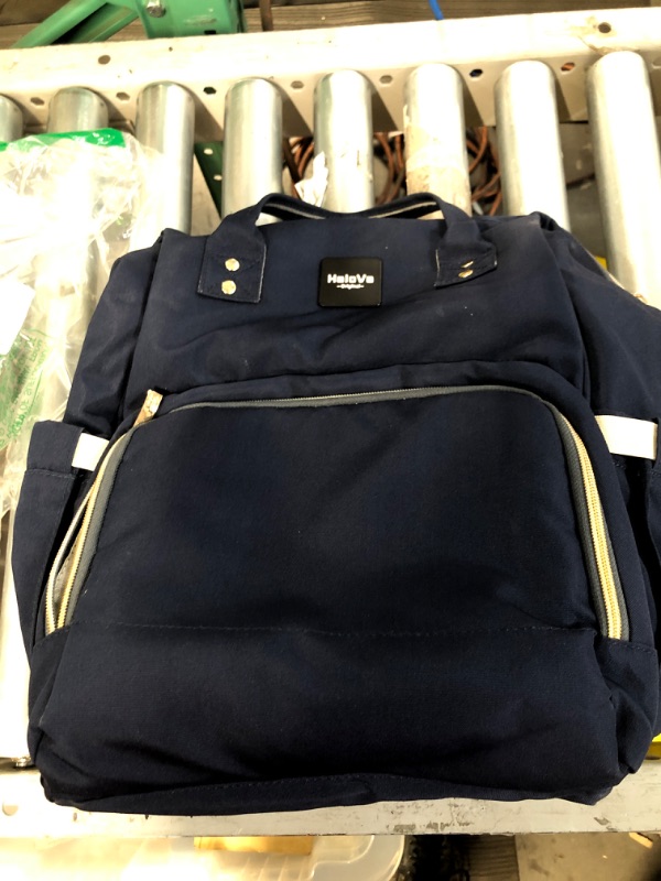 Photo 2 of AMILLIARDI Diaper Bag Backpack - 6 INSULATED Bottle Holders - Detachable Stroller Straps Dark Blue 