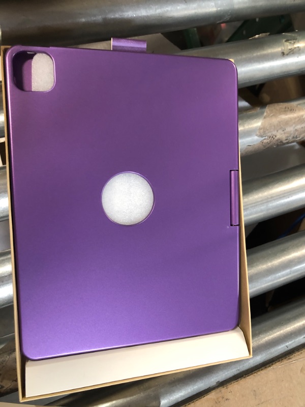 Photo 2 of iPad Pro 11 inch Case with Keyboar Rotatable Screen-Purple Dark Purple