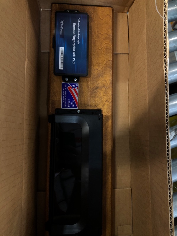 Photo 1 of Complete FD-258 Fingerprinting Set: Ink, Cards, Holder and Base