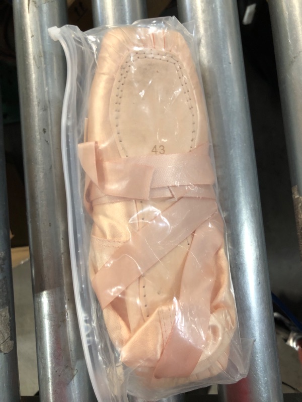 Photo 3 of [USED] DoGeek Satin Pointe Shoes for Girls and Ladies Professional Ballet Dance Shoes with Ribbon for School or Home (Choose One Size Larger) 1 Pink