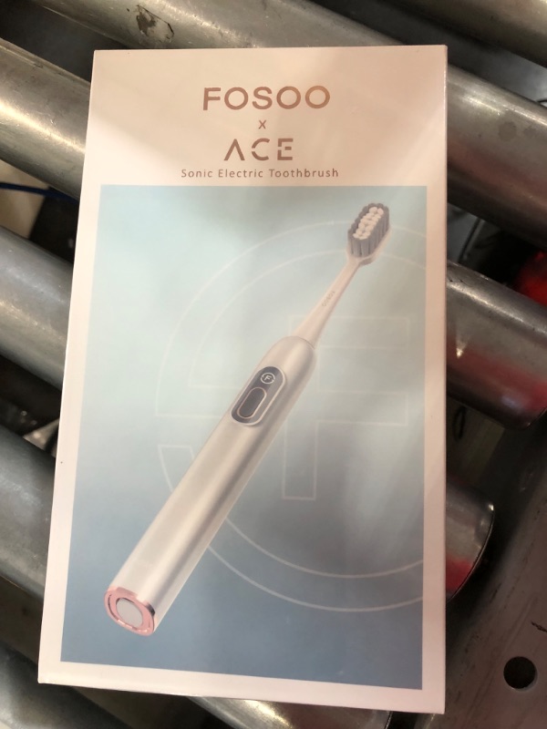 Photo 3 of FOSOO Sonic Electric Toothbrush, 48000 VPM Rechargeable with 4 Premium Dupont Brush Heads (Silver)