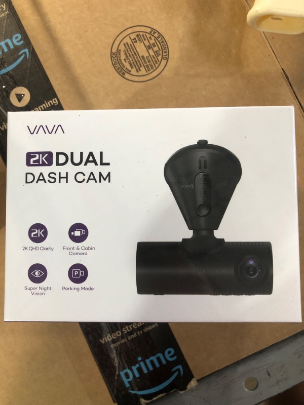 Photo 3 of *SEALED NEW* VAVA VD009 Dual Dash Cam, 2K Front 1080p Cabin 30fps Car Camera,