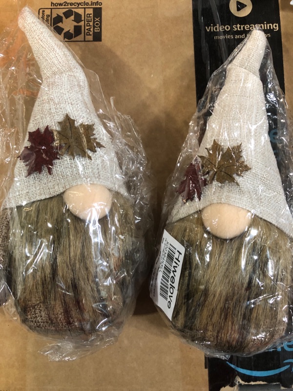 Photo 1 of (2) Hiwelove Fall Decor Fall Gnomes Plush Thanksgiving Decorations