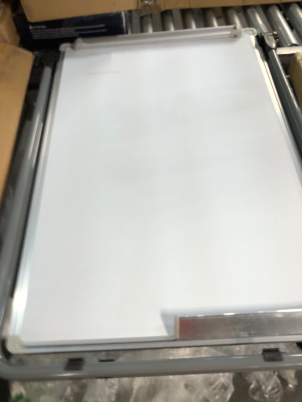 Photo 2 of Dry Erase Board with Stand, Double Sided Magnetic Whiteboard, 24 x 36 Portable Height Adjustable White Board with Aluminium Frame