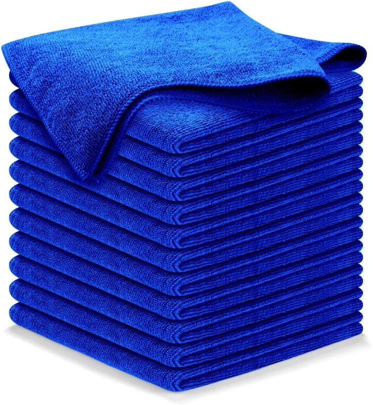 Photo 1 of 18.5 X 28.5" MICROFIBER CLOTH BLUE 22pcs