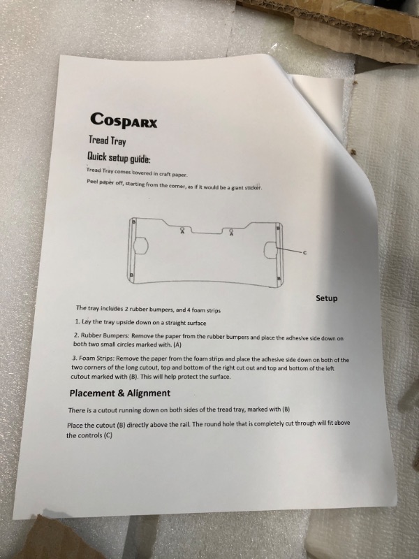 Photo 2 of *SEE NOTES COSPARX Treadmill Tray Compatible with The New Peloton Tread - Walking Tray Holder for Laptop, Tablet, Phone - Easy Mount, Exercise Workstation for Peloton Tread