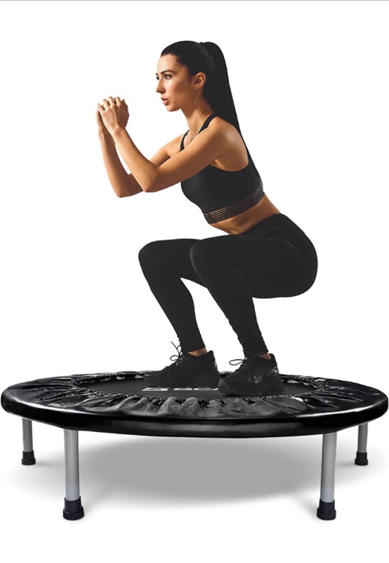 Photo 3 of *SEE NOTES BCAN 38" Foldable Mini Trampoline, Fitness Trampoline with Safety Pad, Stable & Quiet Exercise Rebounder