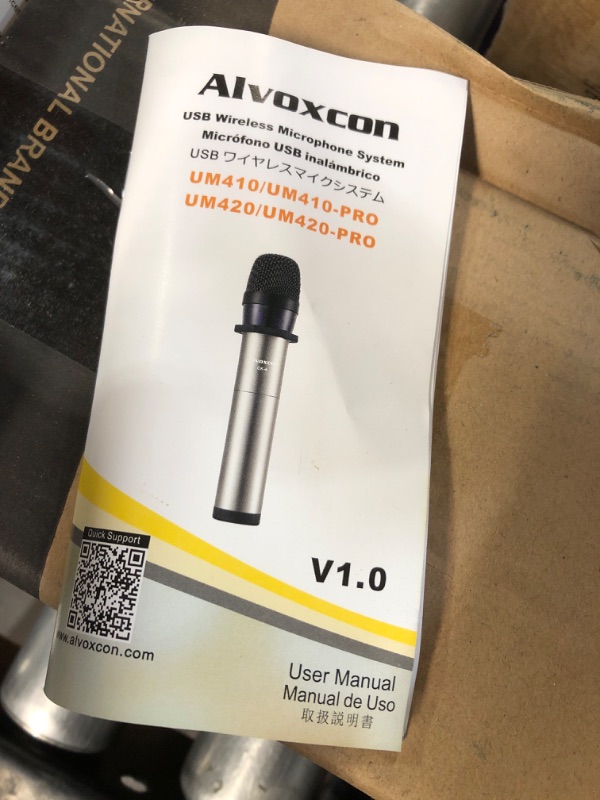 Photo 2 of *SEE NOTES USB Wireless Microphone, Alvoxcon UHF Condenser mic for Android, PC Computer, Laptop, PA, Podcasting, Vlogging, YouTube, Vocal Recording, Gaming, Singing Practice (System with USB Receiver) Small Handheld Mic