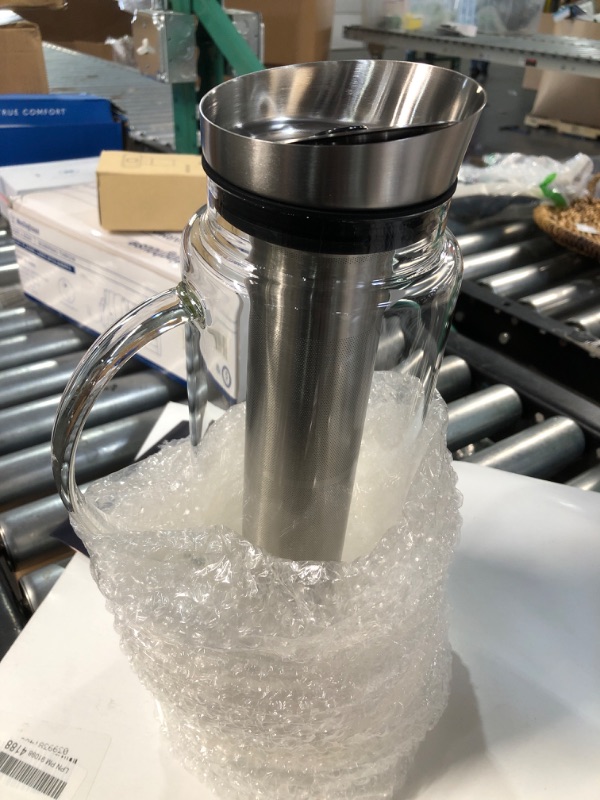 Photo 2 of *see notes Aquach Cold Brew Coffee Iced Tea Maker & Fruit Pitcher - Large Capacity 68 Ounces - with Durable Glass Carafe / Fine Mesh Steel Infuser / Airtight Lid 68 ounces Style 2