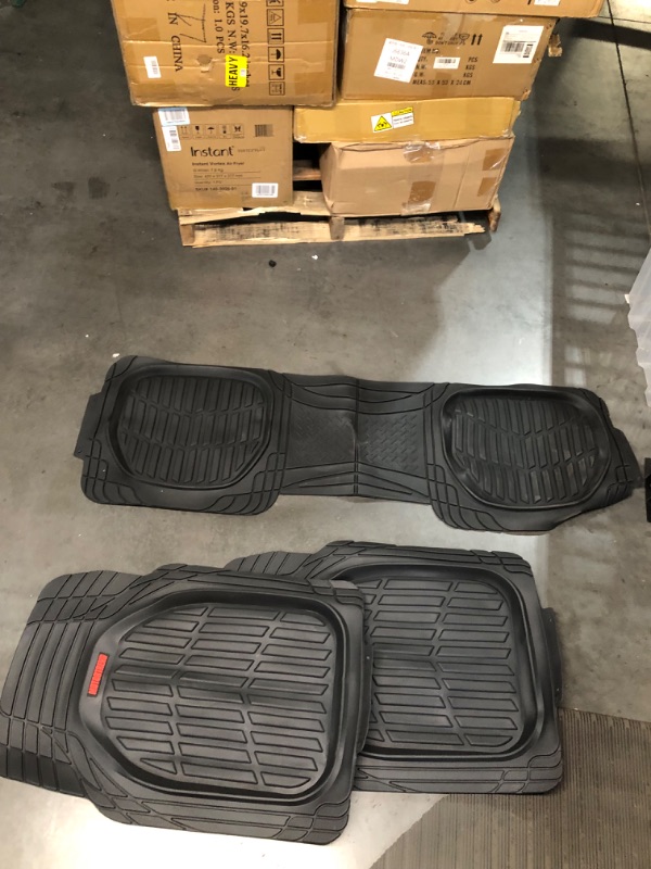 Photo 2 of BDK FlexTough Contour Liners - Deep Dish Heavy Duty Rubber Floor Mats for Car SUV Truck & Van - All Weather Protection (Deep Dish 2)