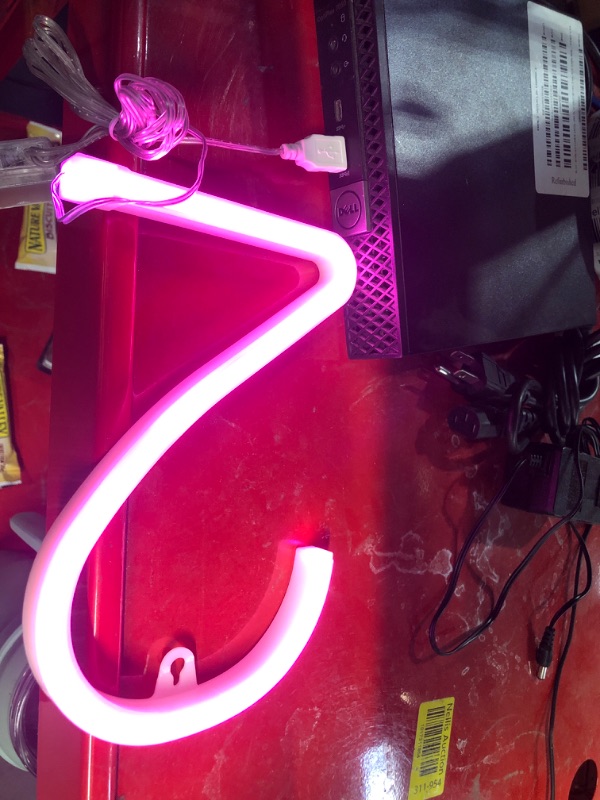 Photo 2 of #2 neon sign pink 9 x 6"