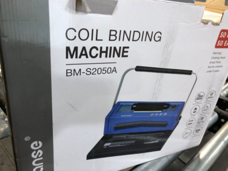 Photo 1 of TIANSE Spiral Coil Binding Machine, Manual Book Maker Punch Binder 