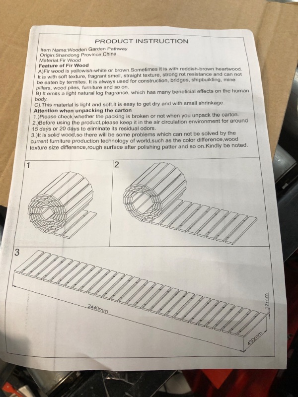 Photo 3 of Wooden Garden Pathway Garden Path Wooden Walkway Roll Garden Walkway