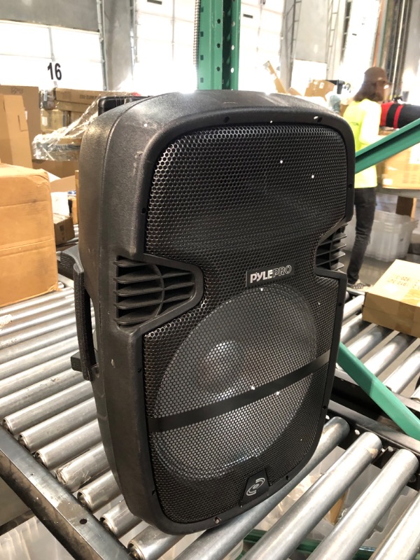 Photo 2 of Portable Bluetooth PA Speaker System - 1000W Outdoor Bluetooth Speaker Portable PA System w/Microphone in, Party Lights, USB SD Card Reader, FM Radio, Wheels - Remote Control, Tripod- Pyle PPHP1548B