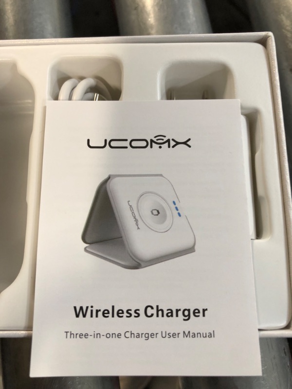 Photo 5 of **BRAND NEW** UCOMX Nano 3 in 1 Wireless Charger for iPhone,Magnetic Foldable 3 in 1 Charging Station**SEE NOTES** 