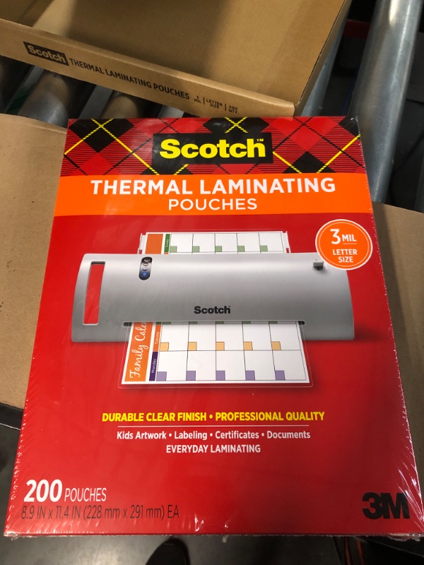 Photo 2 of Scotch Letter Size Thermal Laminating Pouches