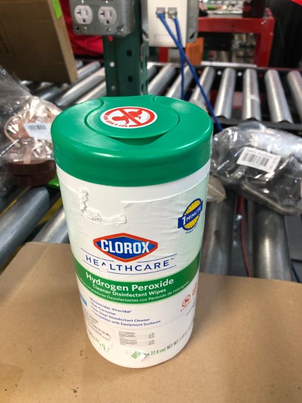 Photo 1 of CloroxPro Healthcare Hydrogen Peroxide Cleaner Disinfectant Wipes, Healthcare Cleaning and Industrial Cleaning, Clorox Wipes
