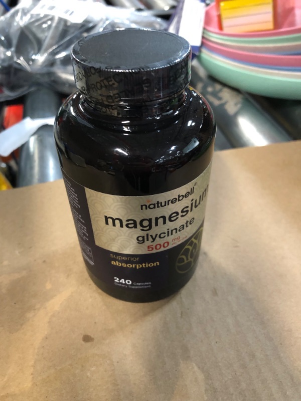 Photo 2 of Magnesium Glycinate 500mg, 480 Capsules – 100% Chelated for Max Absorption 