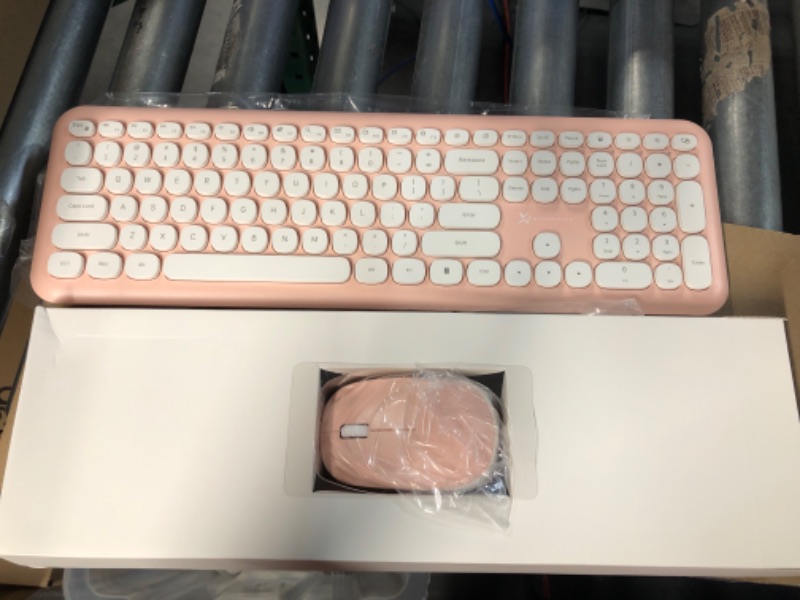 Photo 2 of X9 Performance Pink Keyboard and Mouse Combo - 2.4G Wireless - Transform Your Space with a Cute Colorful Wireless Keyboard and Mouse Set (110 Keys and 18 Shortcuts) - for PC and Chrome - Pink | White