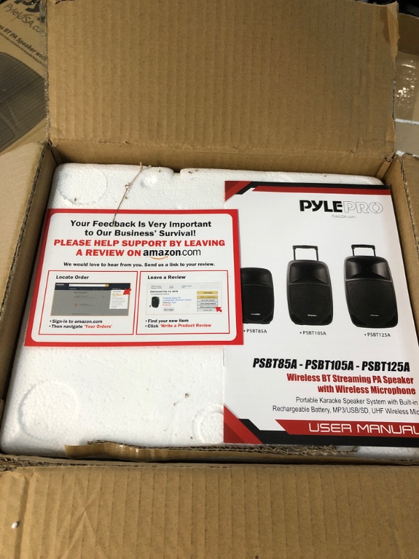 Photo 2 of Pyle PSBT85A Bluetooth Portable Karaoke Speaker System with Wireless Microphone