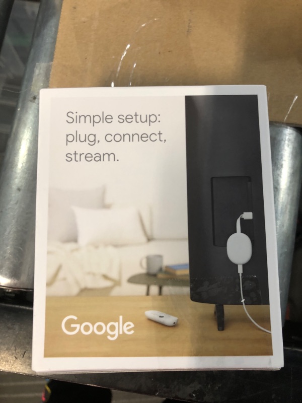 Photo 2 of Chromecast with Google TV (HD) - Streaming Stick Entertainment on Your TV with Voice Search - Watch Movies, Shows, and Live TV in 1080p HD - Snow