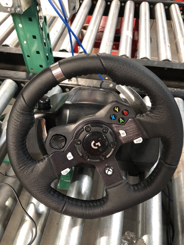 Photo 2 of Logitech G920 Driving Force Racing Wheel and Floor Pedals, Real Force Feedback, Stainless Steel Paddle Shifters