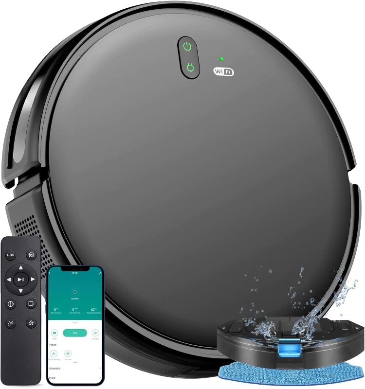 Photo 1 of **SEE NOTES**
XIEBro Robot Vacuum and Mop Combo, 2 in 1 Mopping Robotic Vacuum with WiFi/App/Alexa, Robotic Vacuum Cleaner