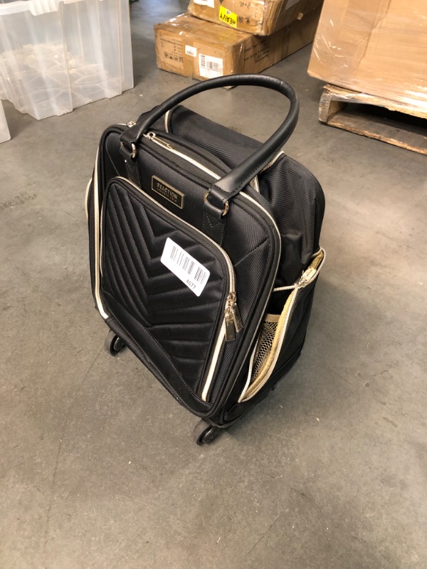 Photo 2 of **RIGHT ZIPPER BROKEN**Kenneth Cole Reaction Women's Chelsea Luggage Chevron Softside 8-Wheel Spinner Expandable Suitcase Collection