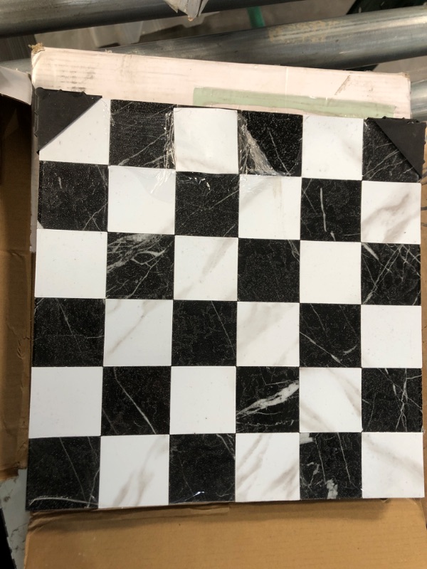 Photo 4 of *see notes* Stone Center Online Carrara White & Nero Marquina Black Marble 2x2 Checkerboard Mosaic