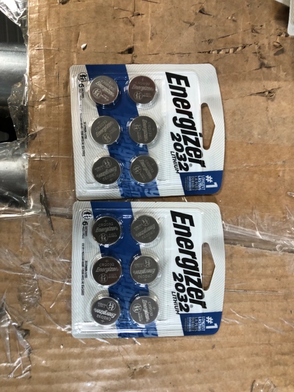 Photo 1 of Energizer CR2032 Batteries, 3V Lithium Coin Cell 2032 Watch Battery,White (6 Count) 6 Count (Pack of 2)