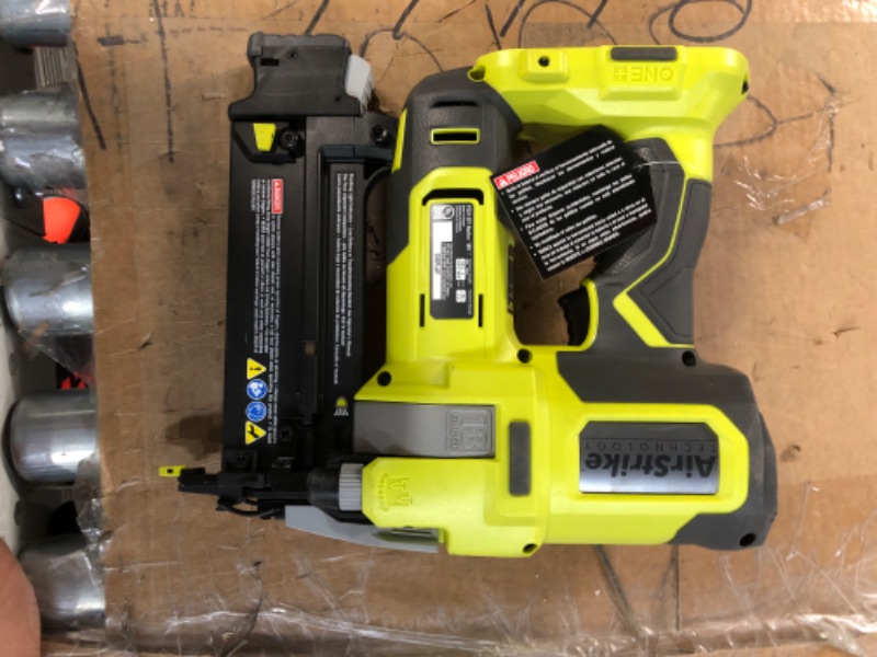 Photo 2 of * used * missing battery * 
Ryobi P320 Airstrike 18 Volt One+ Lithium Ion Cordless Brad Nailer 